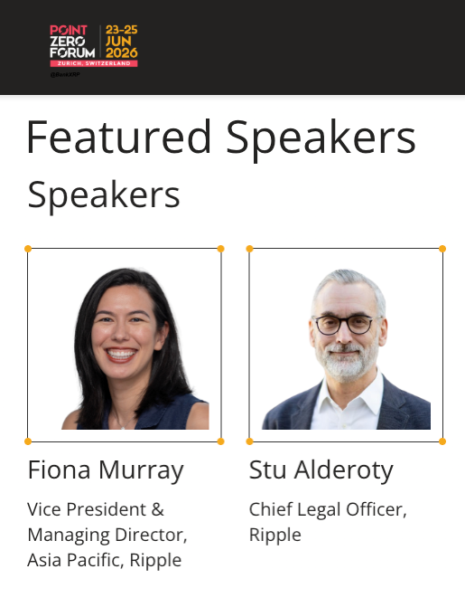 BankXRP's tweet photo. Ripple is taking center stage at #PointZeroForum 2026 in Zurich! 🇨🇭
With Stu Alderoty (CLO) and Fiona Murray (MD, APAC) confirmed as featured speakers, the conversation is shifting from experimentation to global implementation.
The forum brings together 300+ leaders to rewire the financial system through tokenization, stablecoins, and digital infrastructure.