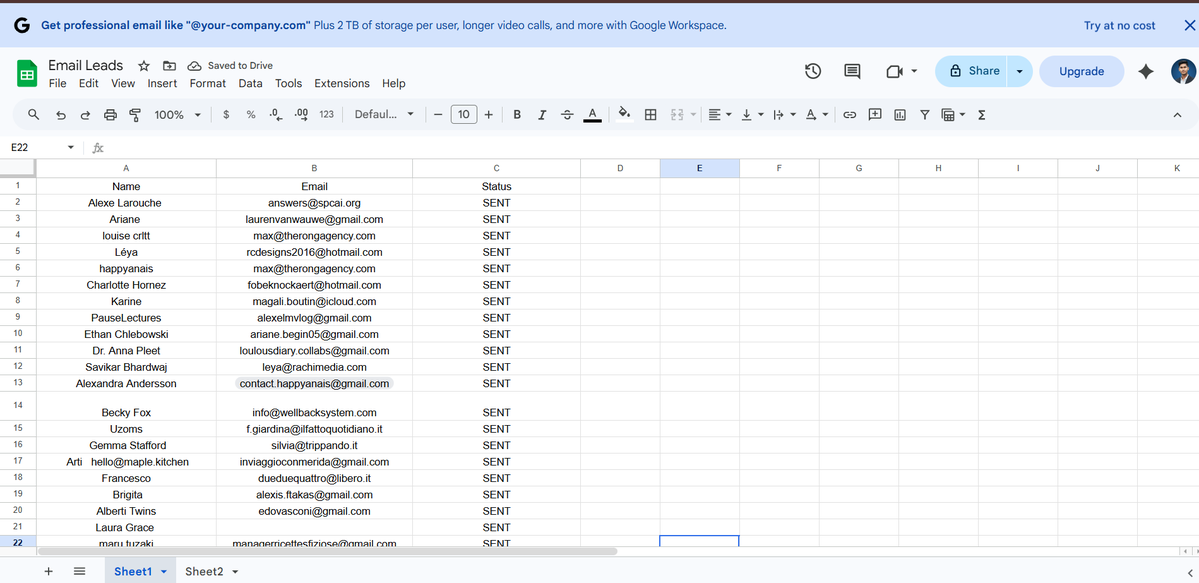 📧 Cold Email Automation (n8n + AI)

Smart cold email system for automated outreach 🤖

✅ Auto sending
✅ Follow-up automation
✅ Lead tracking
Save time &amp; scale faster.
📩 DM for setup

#ColdEmailAutomation #n8n #AIAutomation