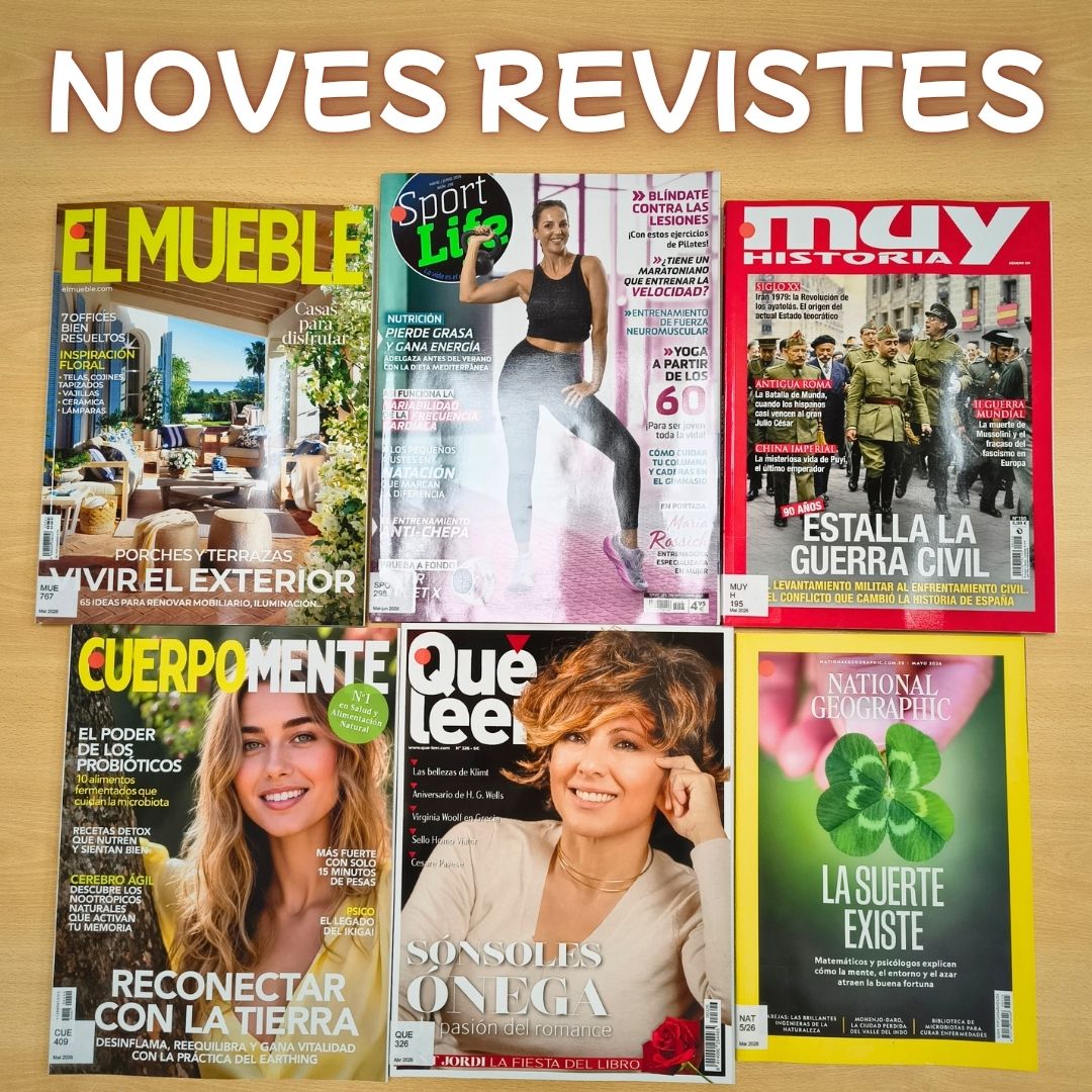 biblioxeraco's tweet photo. 📢🆕 Noves #revistes del mes de maig!
📝 Recordeu que els números anteriors estan disponibles al moble expositor, i es poden traure en préstec. ➡️🏡👌

#novetats #biblioxeraco #bibliotecapublica #fomentlector #lectura #llegiraprendredescobrir #bibliosafor https://t.co/CDwPDaeMbB