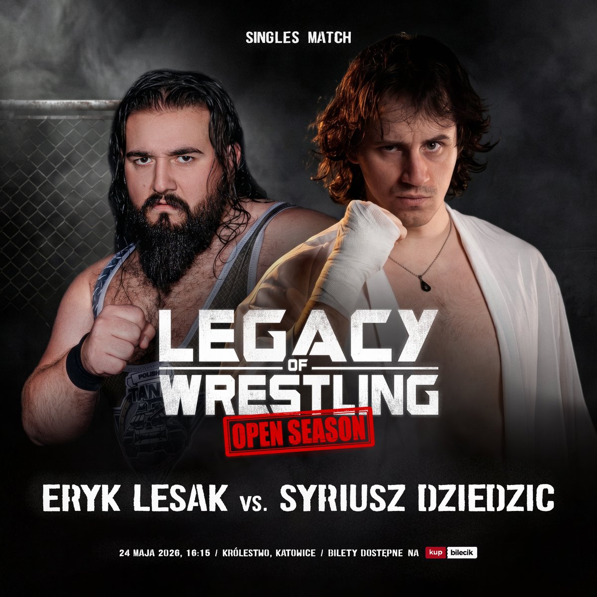 WrestleLegacyPL's tweet photo. Trójmiasto vs. Śląsk

Debiutujący w Legacy, "Polski czołg" Eryk Lesak kontra stały bywalec, jednak szukający ostatnio momentum, Syriusz Dziedzic.

Kto będzie mógł dopisać sobie "W" po tej walce?

Bilety do nabycia na @KupBilecik (link tweet poniżej) https://t.co/NDsbqAducx