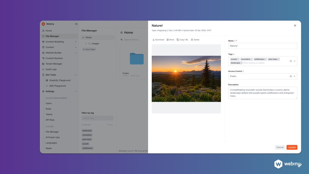 Webiny Enterprise CMS+ ⚡️ tweet media