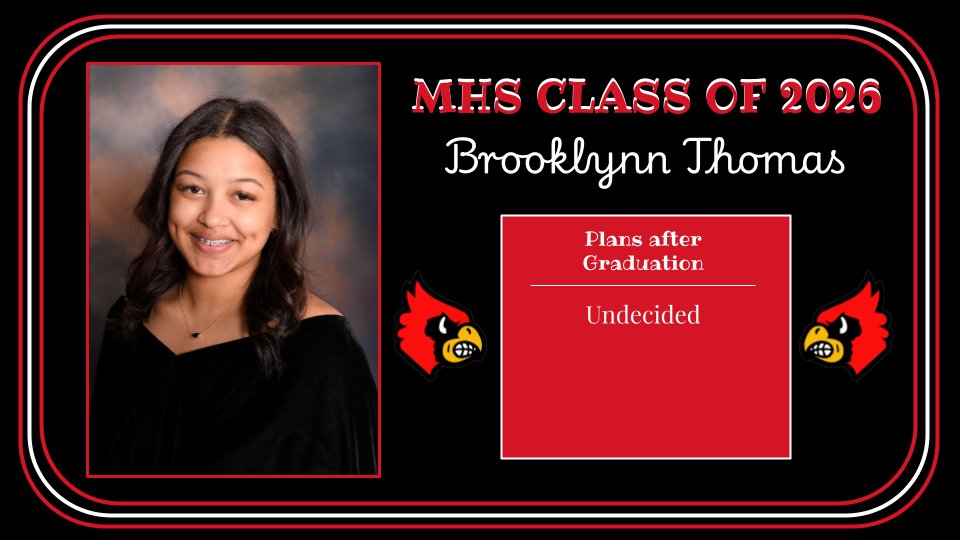 MHSCards1's tweet photo. Celebrating the achievements, memories, and contributions of the Mayfield High School Class of 2026!  

2026 Cardinals Senior Spotlight!
🎓Jesus Hurtado Leyva
🎓Kennedy Sullivan
🎓Brooklynn Thomas
🎓Veronica Vaca https://t.co/GsJehwdOYw