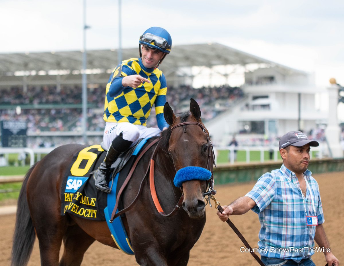 _CourtneySnow_'s tweet photo. Crude Velocity (Beau Liam) very impressive in the G2 Pat Day Mile🔥

Set a new stakes record and is headed to the Preakness Stakes https://t.co/OzjVVGFz9f