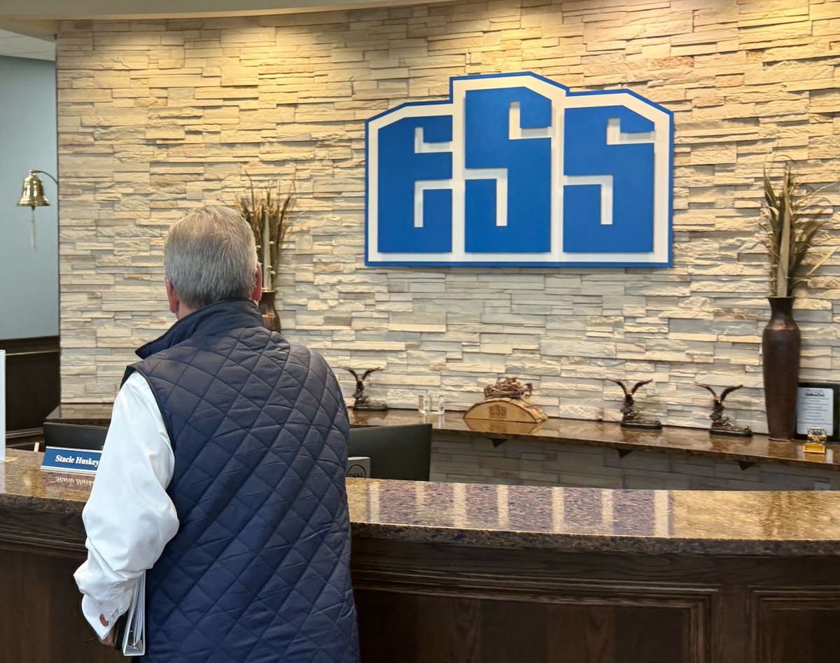 RepMarkAlford's tweet photo. We’re here with the team at @ESS_emerysapp in Columbia today. 

As work moves forward on the long-awaited I-70 expansion, it’s clear this project will make travel across Missouri safer and more efficient for families, businesses, and everyone on the road. https://t.co/8B9griFvT9