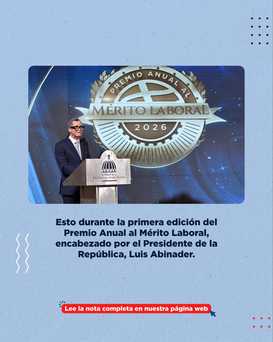 MTrabajoRD's tweet photo. Empresarios, sindicalistas y el Gobierno continúan uniendo esfuerzos en favor del crecimiento económico y el bienestar de los trabajadores dominicanos.🇩🇴

Lee la nota completa aquí: https://t.co/B0gQPsGp59

#MinisterioDeTrabajo #ConoceALosGalardonados #MéritoLaboral #TrabajoDigno https://t.co/Mmycu1S0Ev