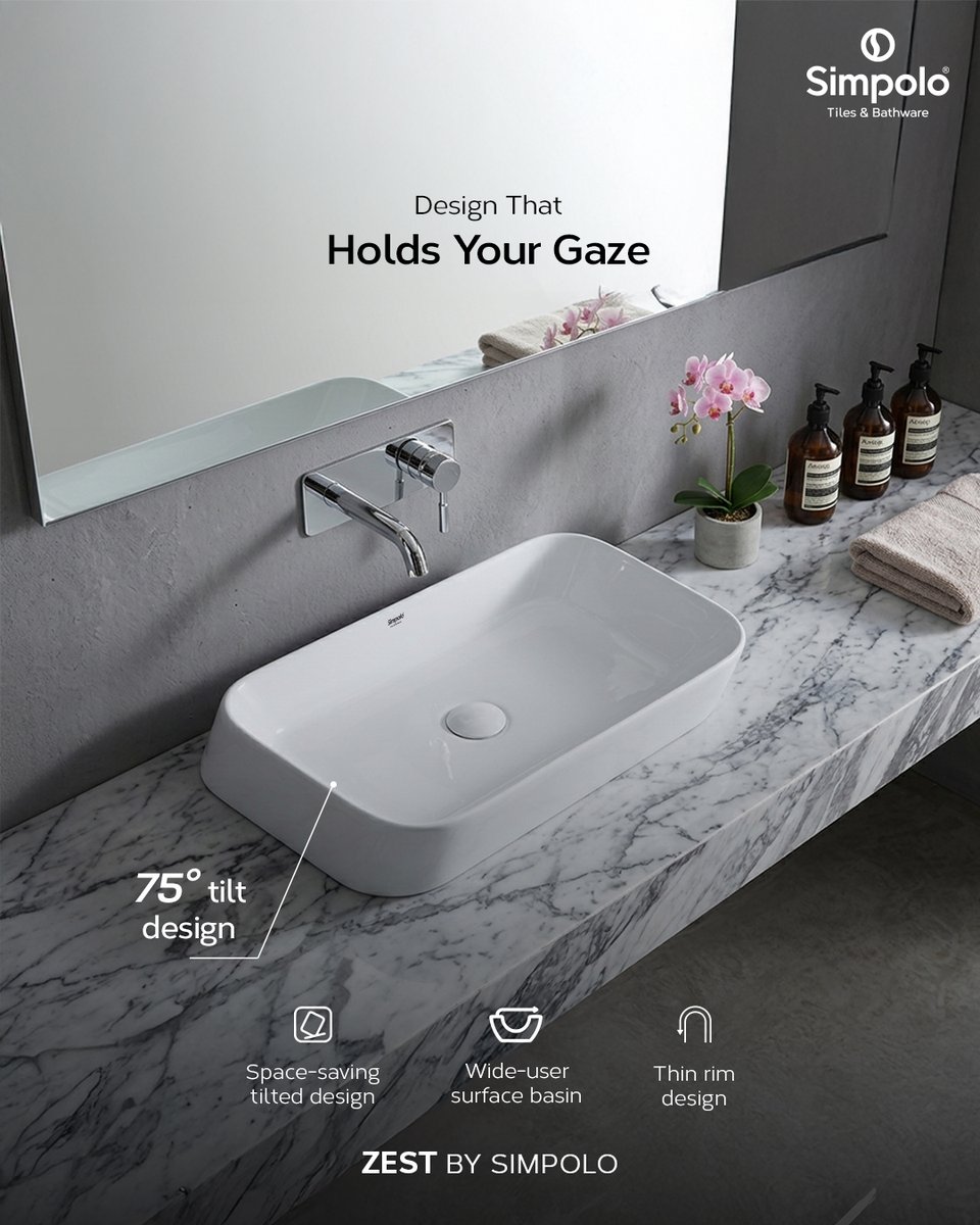simpoloceramics's tweet photo. Angles that elevate. Details that linger.
Zest by Simpolo: crafted to hold every gaze with its sleek tilted silhouette and refined minimalism.
#LiveLavish #SimpoloTilesandBathware #Simpolo #ZestBySimpolo #BathwareDesign https://t.co/bkUTm6KGOd