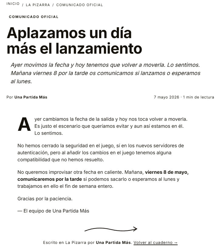 ChiclanaFriends's tweet photo. Nuevo retraso de PC Fútbol 8.

Se les va a gastar La Pizarra. https://t.co/ogTgN2bsHe