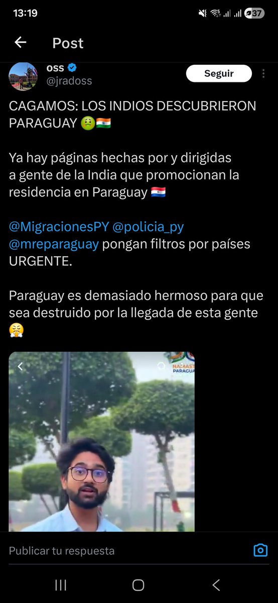 mugiwaraPy's tweet photo. El paraguayo es hospitalario siempre que sean extranjeros blancos, la cantidad de comentarios xenofóbicos es un asco https://t.co/zmdxpD3ILL
