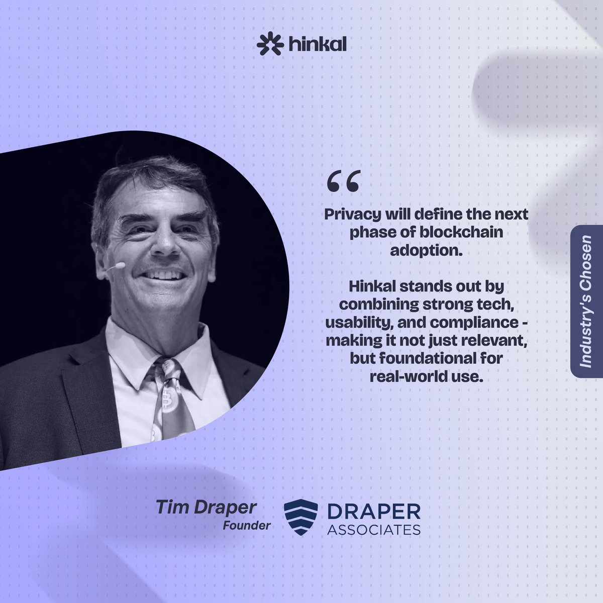 Building the industry's favorite privacy protocol. Tim Draper, founder ...
