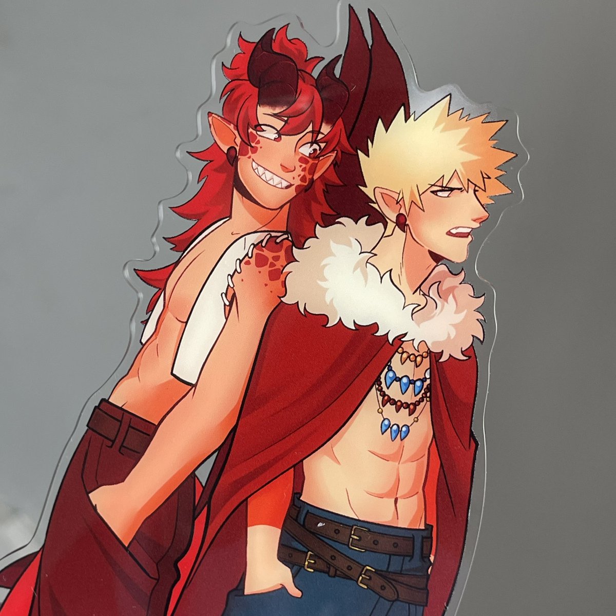 Anyways I got these cutesy fantasy Kiribaku standees as part of a collab but instead of selling them I’ve decided I’m just gonna give em away as freebies to the next 8 orders on my shop soooo feel free to check it out 🤔😛