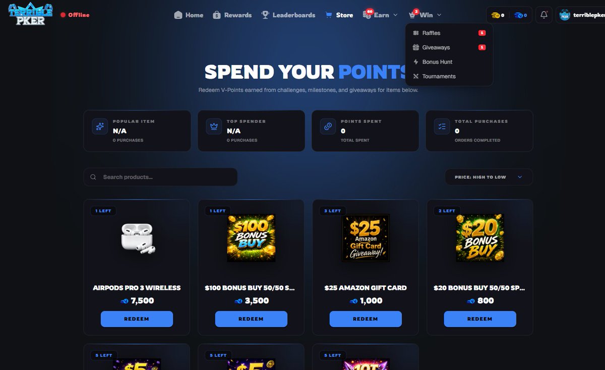 terriblepker's tweet photo. 🚨 HUGE UPDATE TO https://t.co/mX2tRT6y6z🚨
*🎁$100 GIVEAWAY RT + TAG 2 FRIENDS!*
Just added:
🎟️ Points Store
🎉 Raffles
🎁 Giveaways
🔥 Tons of new features
💻 Brand new UI
❓ Wager Points = earned by playing on partnered sites → use them for raffles.
❓ Viewer Points = earned by watching streams & chatting → use them in the Points Store + giveaways.
Really excited about this ❤️
More big updates coming soon.
Everything is LIVE now → https://t.co/mX2tRT6y6z