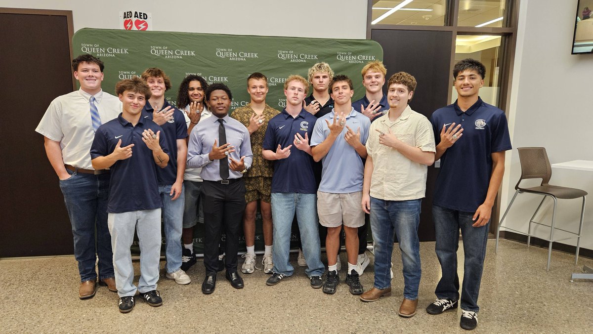 CasteelFootball's tweet photo. The Colts attended last night's @TownofQC Town Council Meeting where they were recognized for their 2025 6A State Championship!
#PoundTheRock
@JoeBushman5 @CasteelAthletic @CUSDAthletics https://t.co/FXIskpSf3R