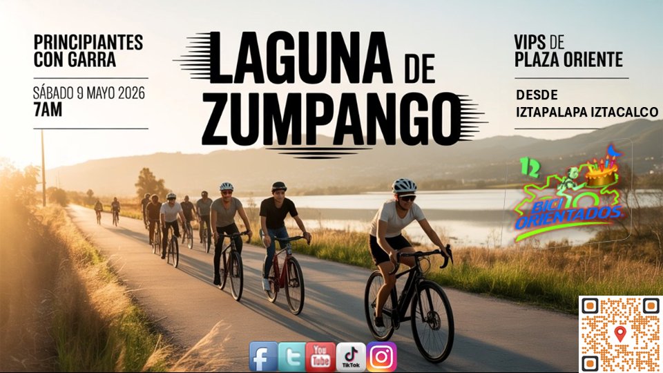 BiciOrientados's tweet photo. #BiciOrientados ahora vamos a tener una rodada a la Laguna de Zumpango, Recuerda alomar ar bien, llevar cámaras de refacción, llegaremos a comer y regresamos pedaleando. 

Con toda la actitud
#Iztapalapa #Iztacalco #bicii #bicicletaeta #Dispersiónpersión #desestres #ansiedad https://t.co/kf5sIUu8cF