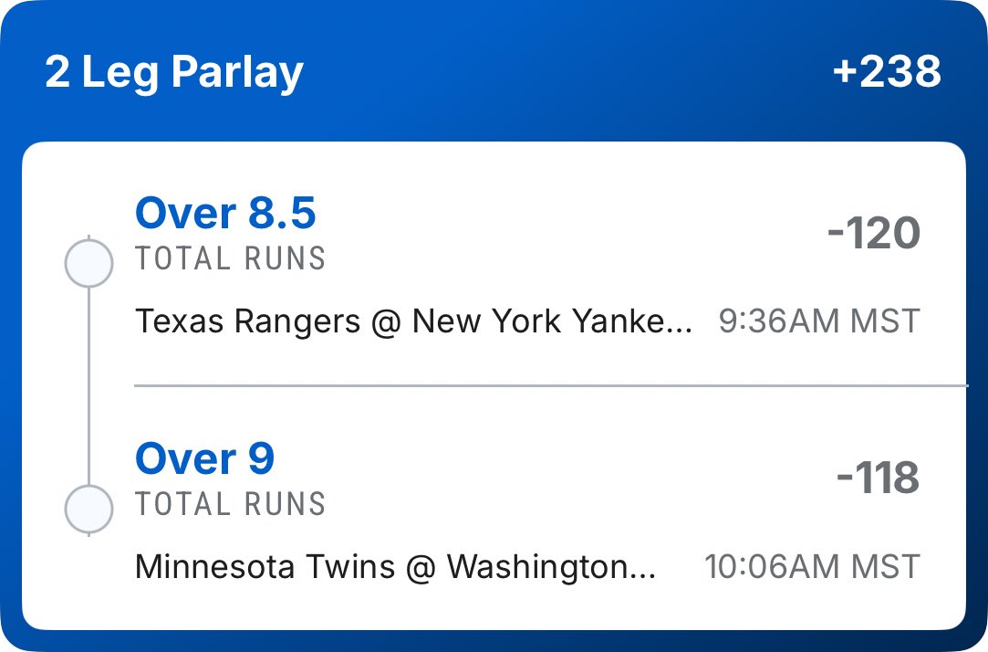 mlbvaluebets's tweet photo. Tail me fellas!!

OVERS CLUB.

Join free:
https://t.co/GUUqfCOFKv https://t.co/L8jBgiY9EA