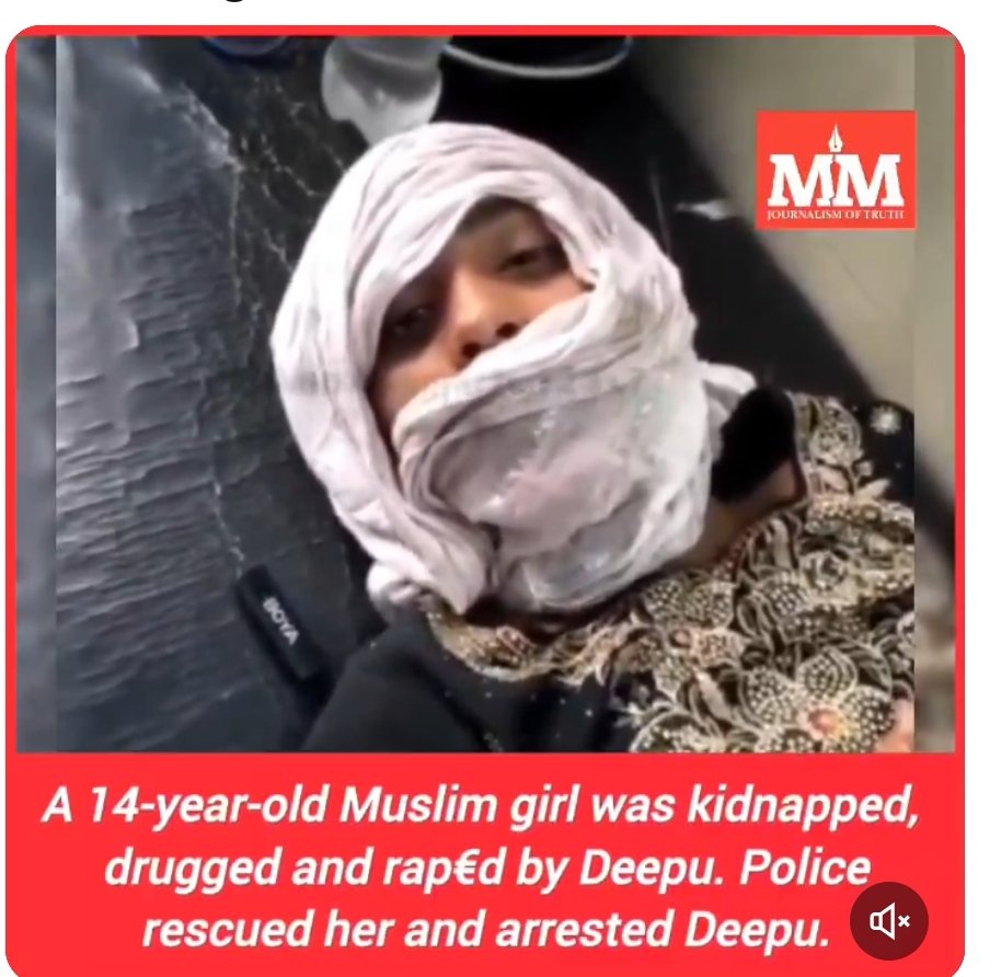 mukaddar70's tweet image. Uttar Pradesh: In Kannauj, a 14-year-old #MuslimGirl was kidnapped from a madrasa, by #Deepu. He held her hostage, drugged and rap£d her, and applied sindoor and anklets.

Police rescued her unconscious from a rooftop and arrested Deepu; two accomplices are absconding.