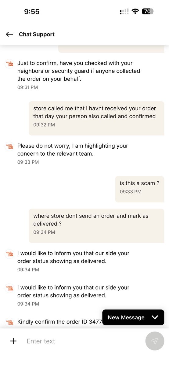 imnaqeeb's tweet photo. 🚨 FRAUD ALERT: @ApolloPharmacy 🚨
I am being scammed out of ₹8,624.16 by Apollo Pharmacy.
The Details:
• Order/Bill No: 11319DS0107556
• Store: Shalimar Bagh AB Block, Delhi
• Item: 3 units of Aptamil Gold Stage-2
• The Issue: Apollo called me stating they had NO stock and https://t.co/VGu7yfbgbB