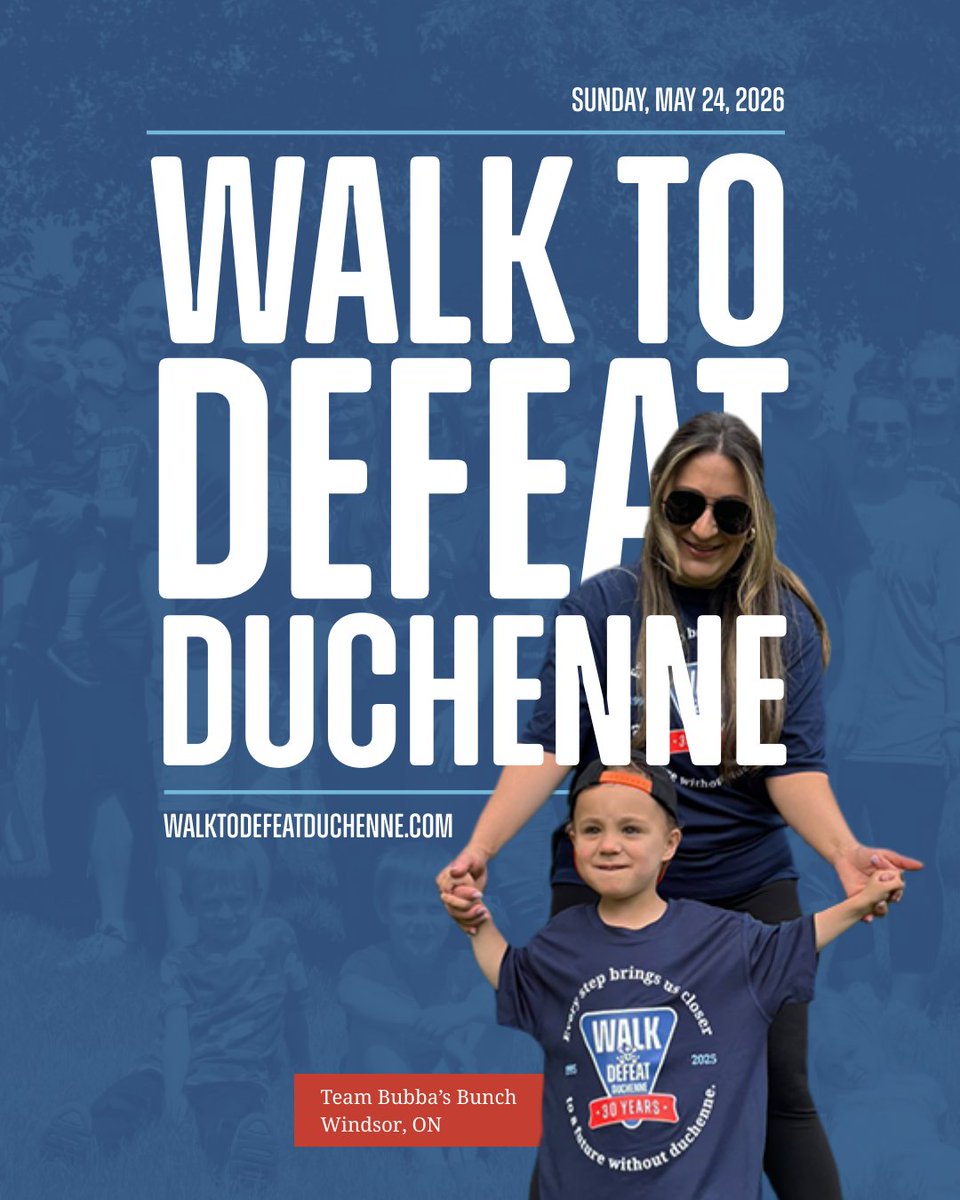 1073edge's tweet photo. On Sunday, May 24, Walk to Defeat Duchenne. It’s Canada’s biggest fundraiser for Duchenne muscular dystrophy research, advocacy &amp; education. Every dollar helps ensure people can access the care, treatments &amp; support they need.
Register or donate today at https://t.co/rWvTfGoB5M https://t.co/9fEohgJ6YL