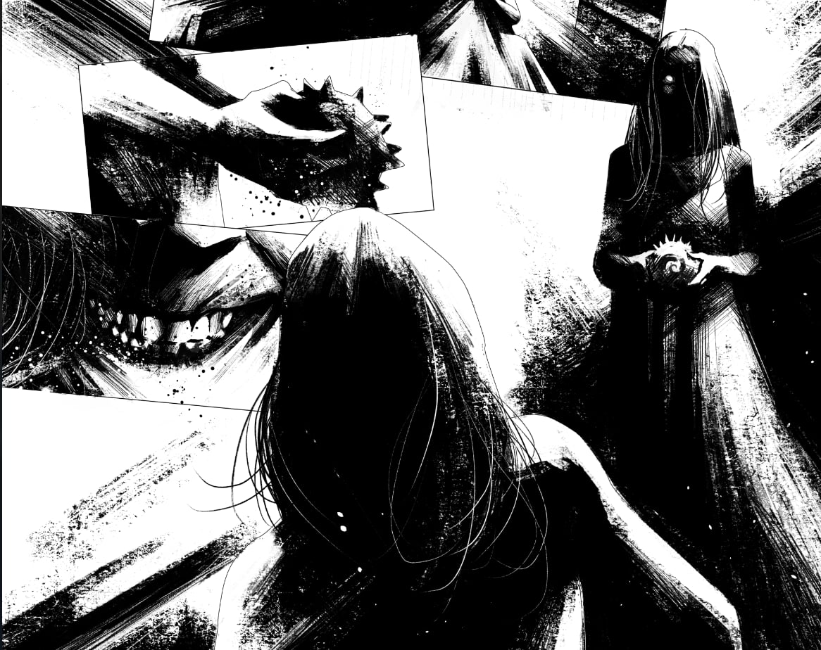 MaanHouse's tweet photo. "Greetings, creepy people.💀 Estuary #2 has finally arrived. Grab your copy at your local comic shop today." @OniPress 
@TimDanielComics
@DBAndry 
@SteveCanon_ 
@TaylorEspo https://t.co/YOl8XDsv8e