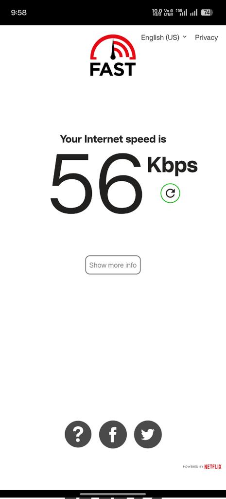 MsinghK2's tweet photo. Here we go again. I have @airtelnews @Airtel_Presence unlimited 5G data plan and once again due to their technical issue this is the speed I am getting beyond 2gb per day.

Stay away from this #scam by #airtel

This unlimited #5G offer is fake as you won't be able to use it. https://t.co/ezp5XkZDLa