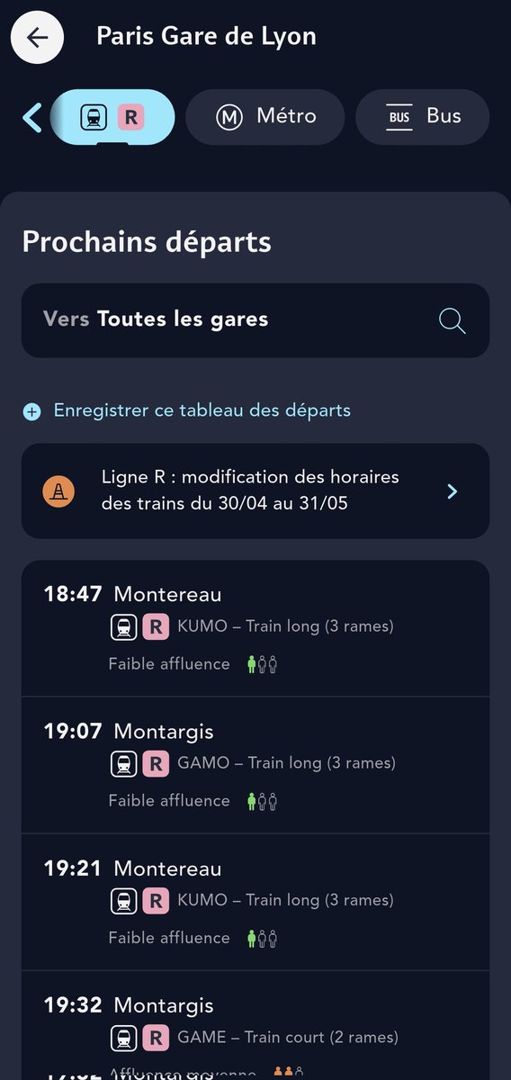 AlexandreTrifun's tweet photo. @LIGNER_SNCF le 18h31 est supprimé ? La voie n'était pas affichée sur l'appli et là il a disparu https://t.co/B6LtEMBW5v