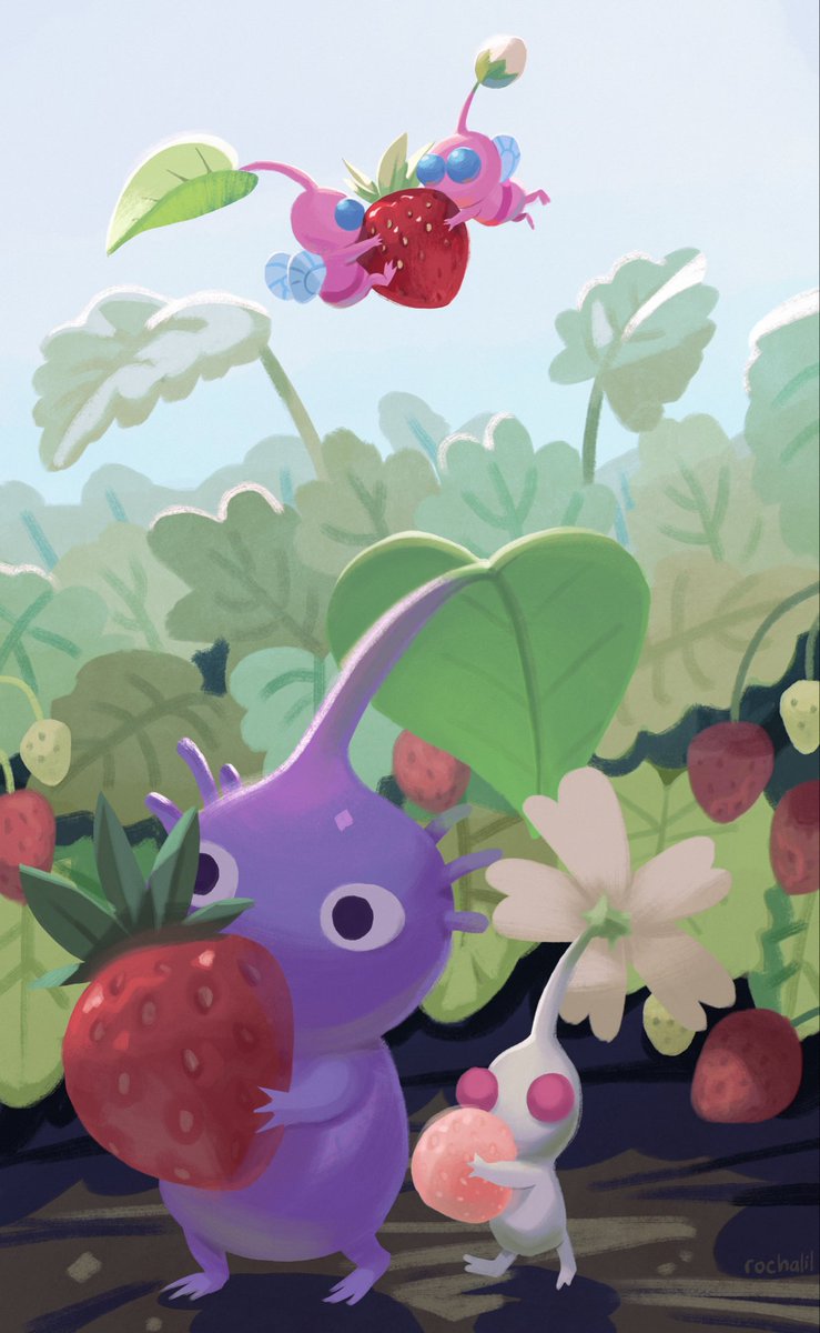 LillyyRocha's tweet photo. Wanted to make my own Pikmin Bloom-like wallpaper because I love the art style and the game itself ❤️
#pikmin #pikminbloom https://t.co/edHnvLbCJ8