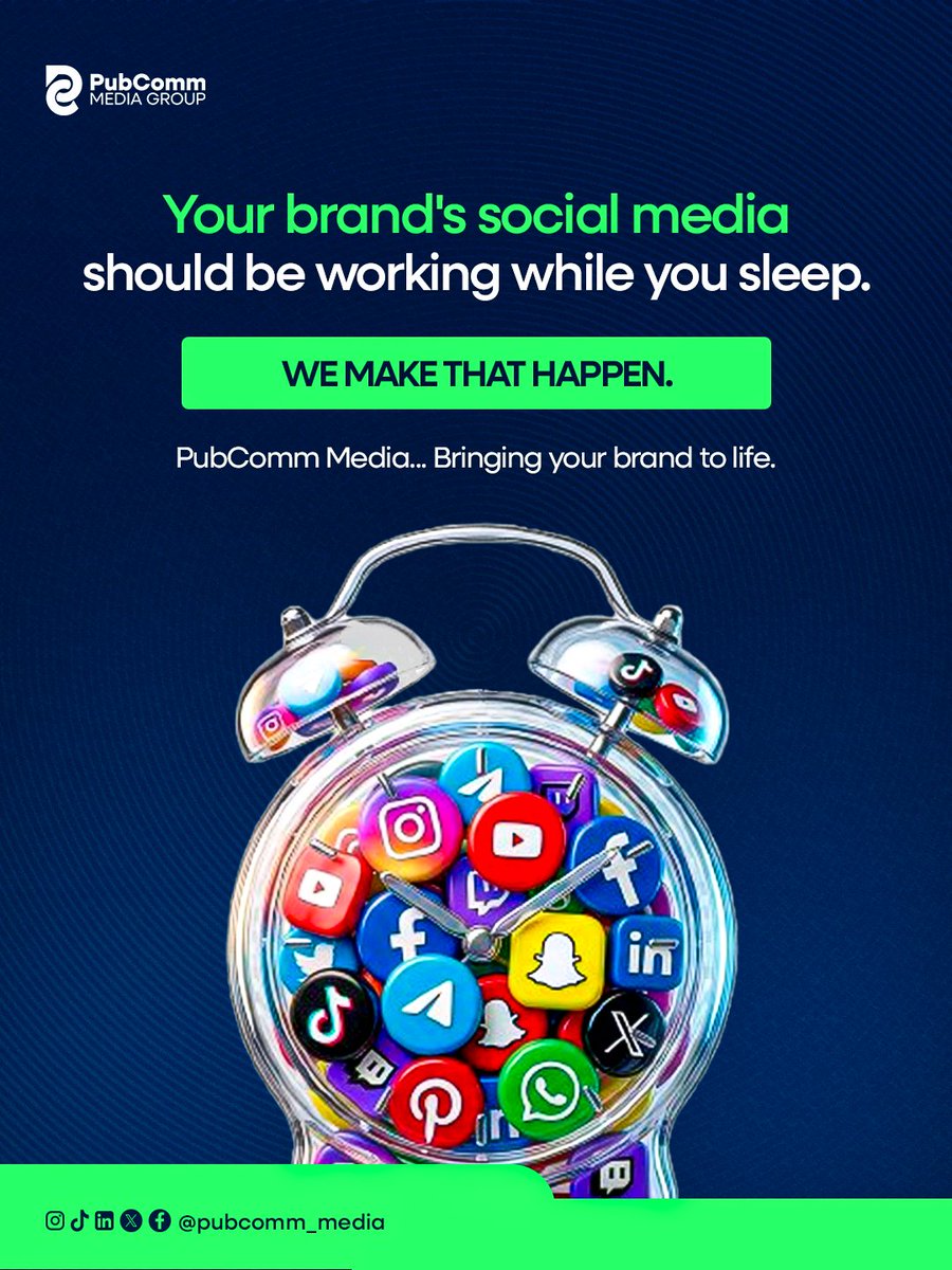 If your brand only moves when you're awake, you have a second job, not a system.

At PubComm Media, we build brands that educate, engage, and convert 24/7. Content engines, automated strategies, and brand identity that works while you rest.

DM us to get started. 👇