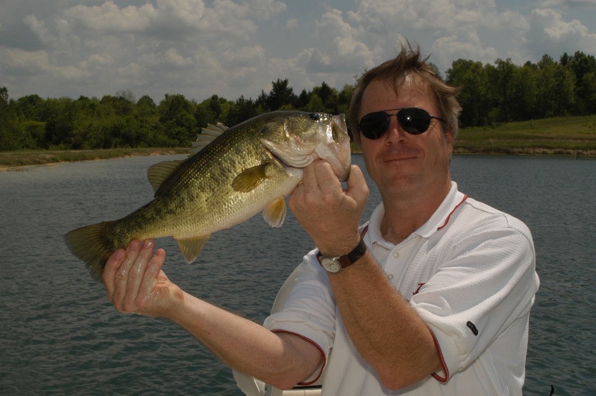 tightlinesradio's tweet photo. Throwback Thursday: From early May a few years ago.

My regular fishing partner, Daniel A. Moore, and I were fishing jerkbaits and catching bass after bass after bass. When suddenly Danny yelled, “I wish you’d look at this!” https://t.co/Q7iEsPMKma