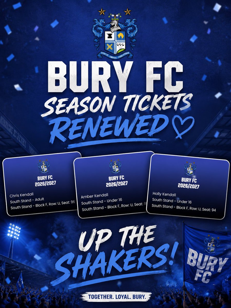 chris___kendall's tweet photo. Me and the girls sorted for next season! 💙 🤍 

Up the Shakers! 

@buryfcofficial #buryfc https://t.co/gF3XLlEOG1