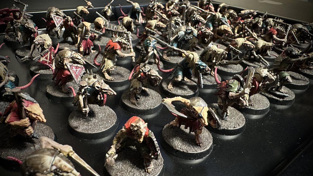 AdachiWH's tweet photo. これは #100万体ミニチュアチャレンジ で追加したクランラット60人
がんばった
#warhammer #WarhammerCommunity #ウォーハンマー https://t.co/NribDPdCU1