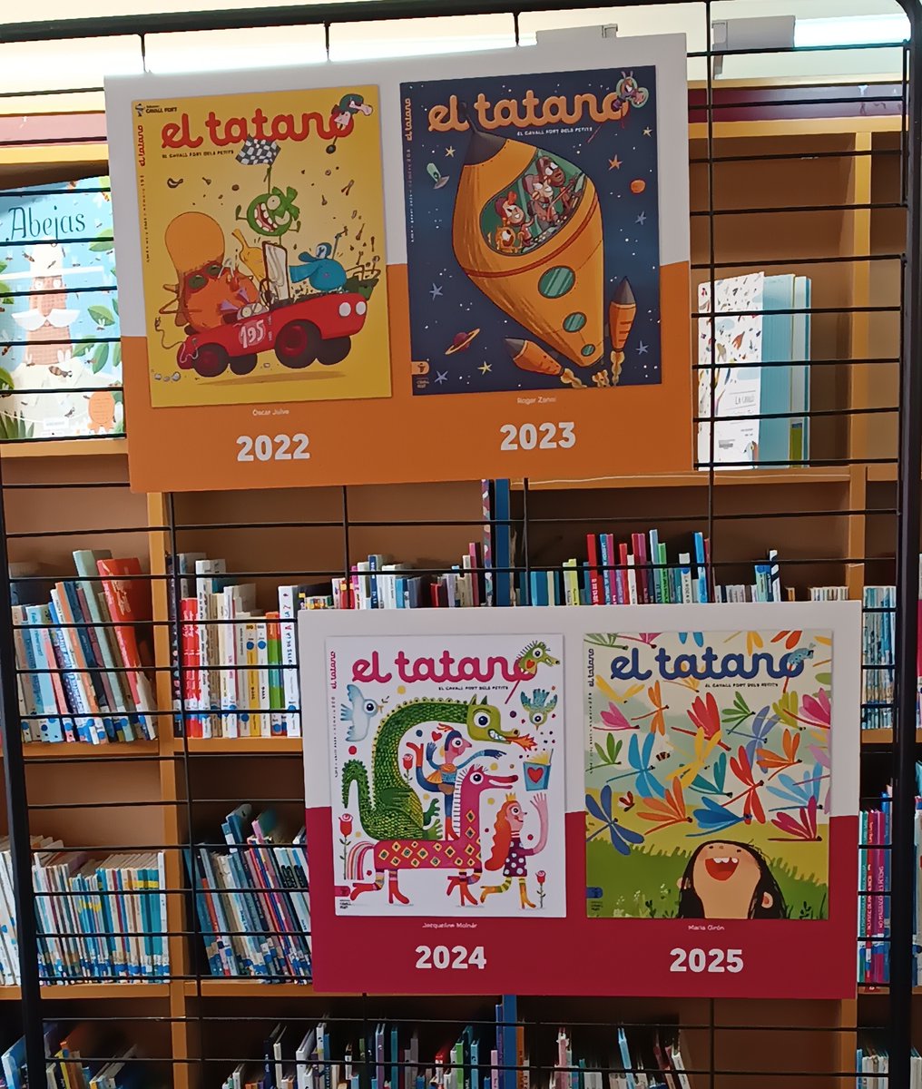 BibliotecaFlix's tweet photo. El Tatano fa 20 anys!
A la @BibliotecaFlix ho celebrem amb una exposició molt especial: “Tatano: 20 anys, 20 portades”.
De l '11 al 26 de maig, famílies i petits lectors podreu descobrir-la! Una exposició plena de color, memòria i imaginació.
@AjuntamentFlix
@cavallfort https://t.co/MMvB3TJO0D