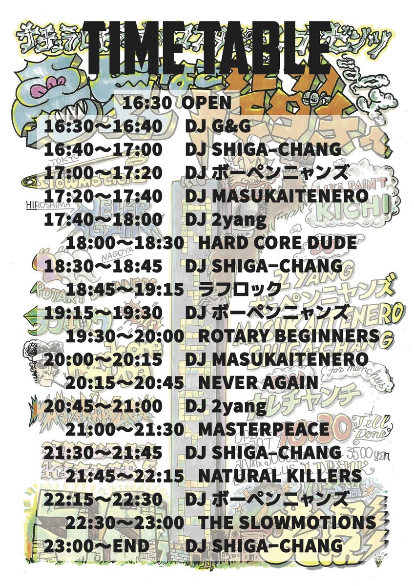 MASTERPEACE_OSK's tweet photo. NATURAL KILLERS×MASTERPEACE企画 悪気なきバカ友達へ vol.1
at 心斎橋HOKAGE
タイムテーブル⚡️ https://t.co/ROTMfR5yyl