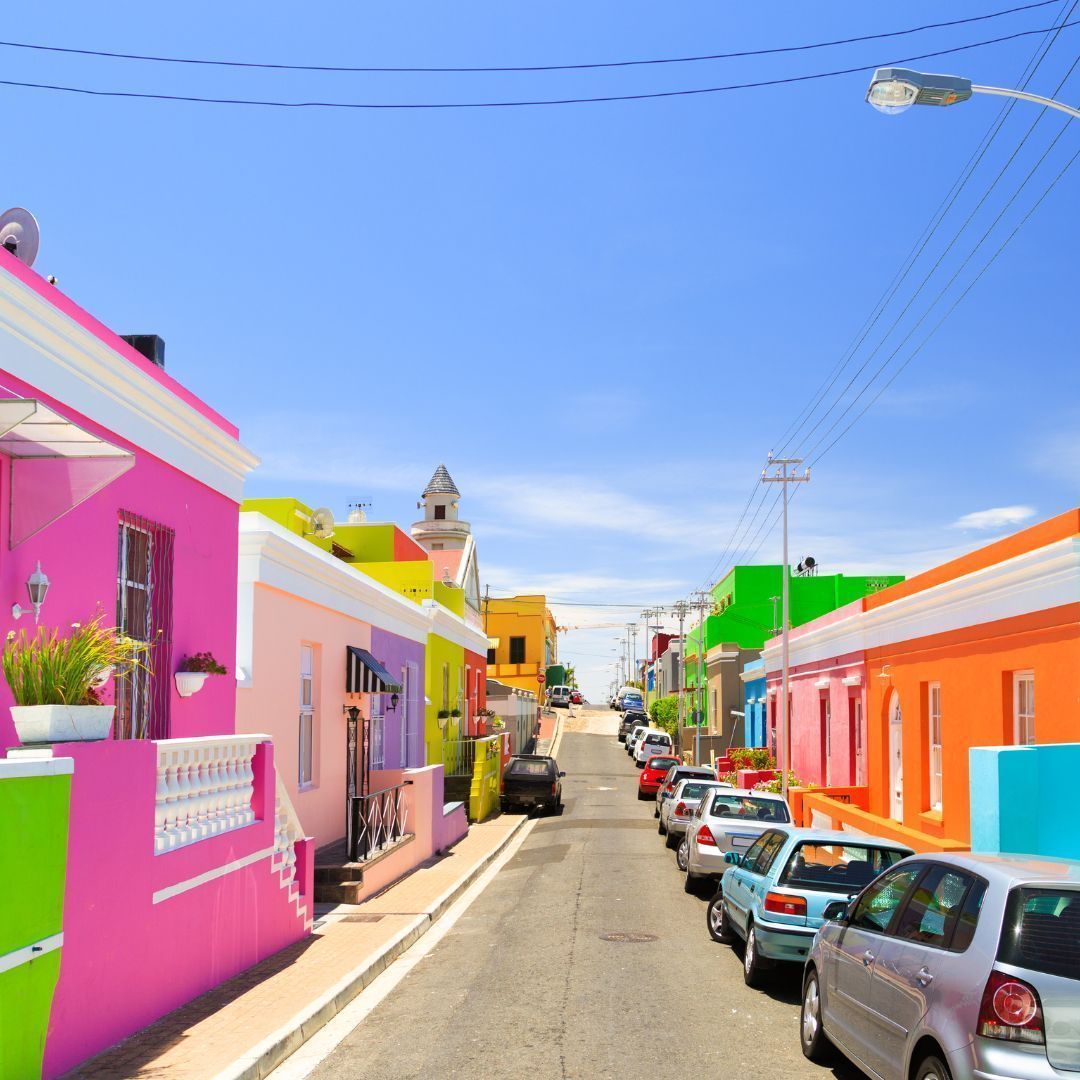 africatvl's tweet photo. Bo-Kaap is one of Cape Town’s most iconic neighbourhoods. Nestled on the slopes of Signal Hill, this vibrant area is famous for its rainbow-painted houses and cobblestone streets that make every corner photo-worthy. #BoKaap #CapeTownTravel #ColourfulCities #SouthAfricaTravel https://t.co/TnaT2AeRdS
