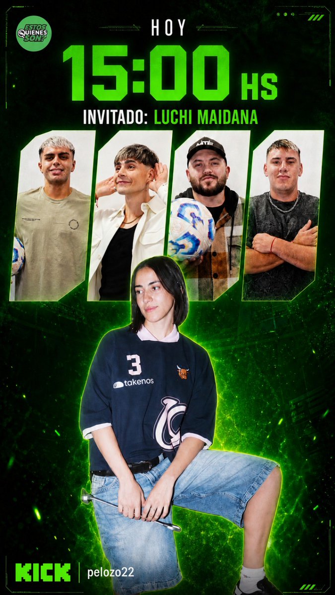 HOY 15 HS. 

kick.com/pelozo22
