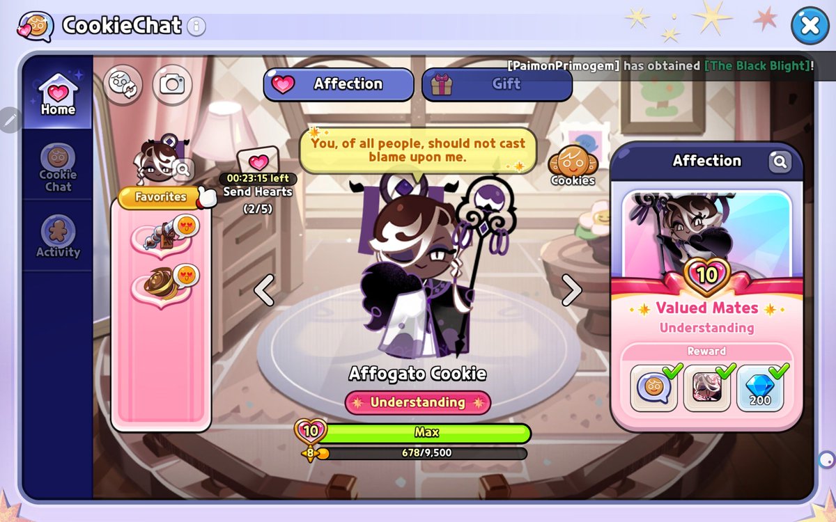 affogato_please's tweet photo. Affogato cookie trust special lines (English ver.)
Thanks to the update, the dialogue immediately following a level-up is now viewable. I would like to express my sincere gratitude to Devsisters for accepting my request.
#affo #affocara https://t.co/Gu7PnM8VMC