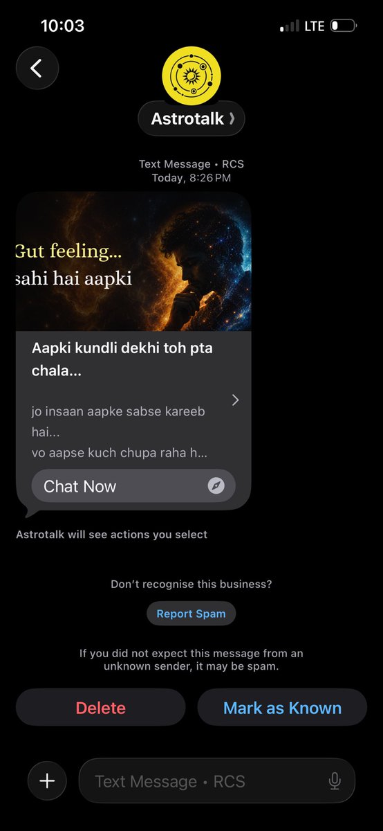 deepmani92's tweet photo. @AstrotalkApp what type of advertisement is this? आप कुंडली बता रहे हो क्या करीबी लोग में शक का बीज वो कर रिश्ते तोड़ा रहे हो । #ShamelessSelfpromo #shameonyou #badadvertistment https://t.co/HMeTqfvKP9