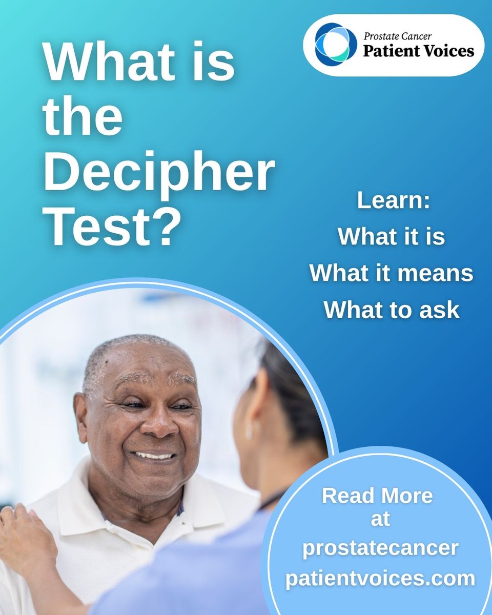 PCaVoices's tweet photo. Not all prostate cancers are the same - and understanding those differences matters.

What is the Decipher Test? https://t.co/XbPgbWwbtj

Understanding your Decipher Report. https://t.co/SPRjtXj682

Questions to Ask about Decipher Testing. https://t.co/mzLyt9Dmht https://t.co/4biXy6AApd