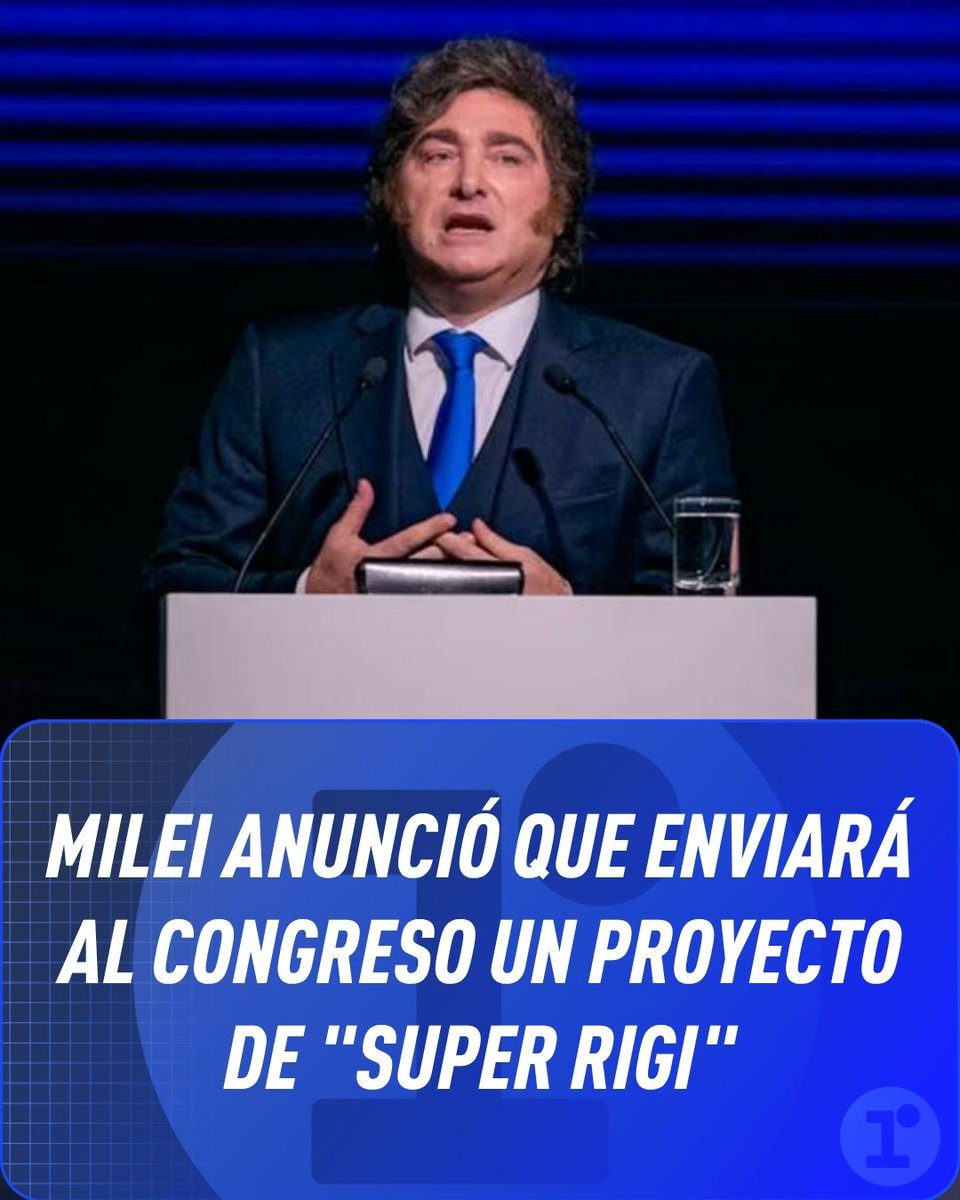 MILEI ANUNCIÓ QUE ENVIARÁ AL CONGRESO UN PROYECTO DE "SUPER RIGI" El ...
