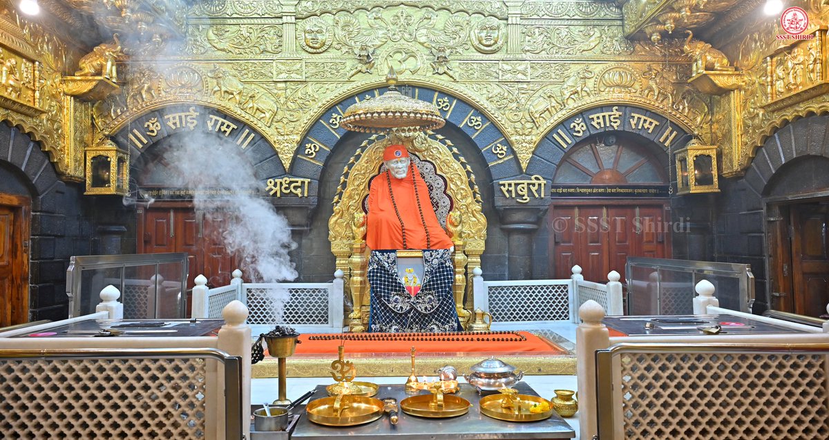 *!! ॐ साई राम !!*
*श्री साईबाबा संस्थान विश्वस्त व्यवस्था,शिर्डी*
*!! ॐ Sai Ram !!*
*Shri Saibaba Sansthan Trust, Shirdi*
≈≈≈≈≈≈≈≈≈≈≈≈≈≈≈≈≈ 
*आरती :- शेजारती*
*गुरुवार ०७ मे २०२६*  
*Aarti :-Shejarti*
*Thursday 07 May 2026*