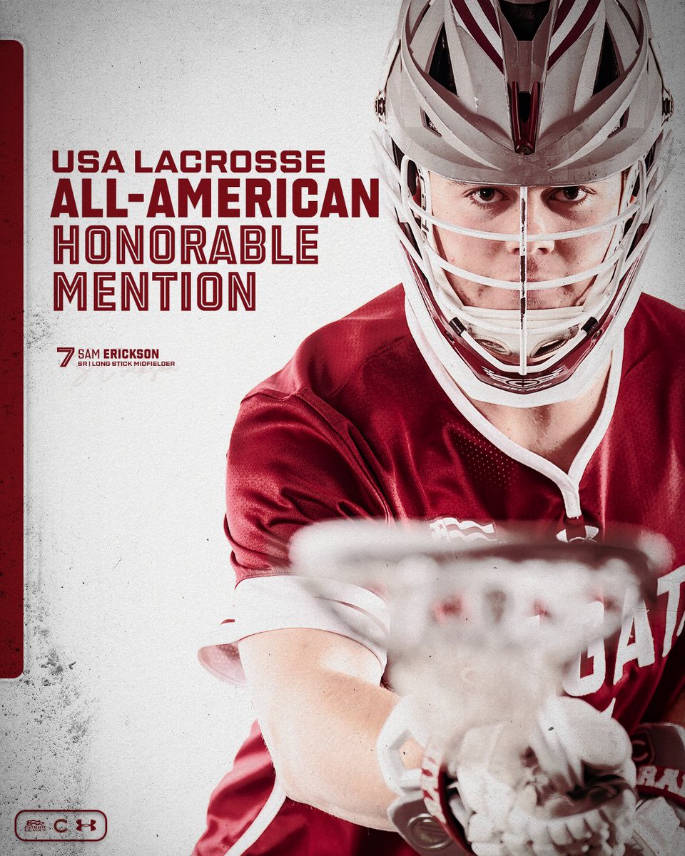 ColgateMLax's tweet photo. Mr. All-American 👑 

Senior Sam Erickson earned a spot on USA Lacrosse’s All-American Honorable Mention squad!!

#GoGate | #GGG https://t.co/qfHxZoR3wz