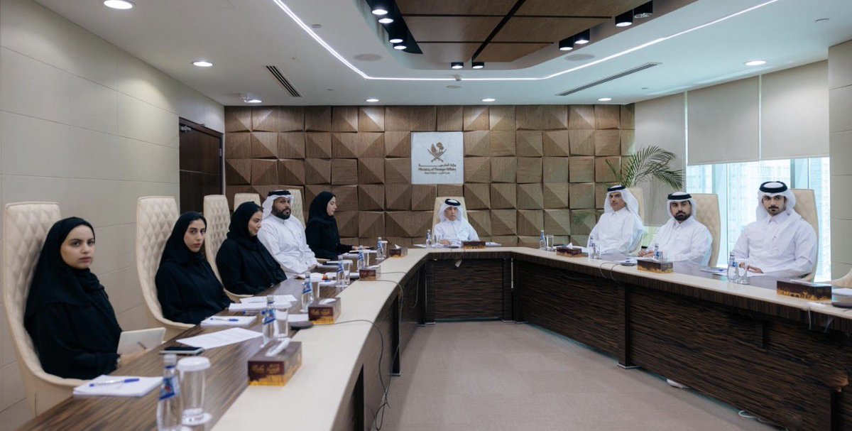 QatarEmb_Rome's tweet photo. Lo Stato del Qatar ha partecipato, giovedì 7 maggio 2026, alla riunione in videoconferenza dei Ministri del MED9, della Lega Araba e dei Paesi dei Balcani occidentali. Il Qatar è stato rappresentato da S.E. Sultan bin Saad Al Muraikhi, Ministro di Stato per gli Affari Esteri. https://t.co/C0XwUkQIlG
