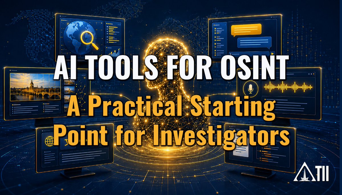 ToddingtonInt's tweet photo. 🤖 AI Tools for OSINT

AI tools are easy to find. The harder part is knowing where they fit in an #OSINT workflow, and what still needs to be verified.

A practical starting point for investigators learning responsible #AI use.

Read more: https://t.co/xq2n4MdPsv

#Investigation https://t.co/3aOrtuTNPA