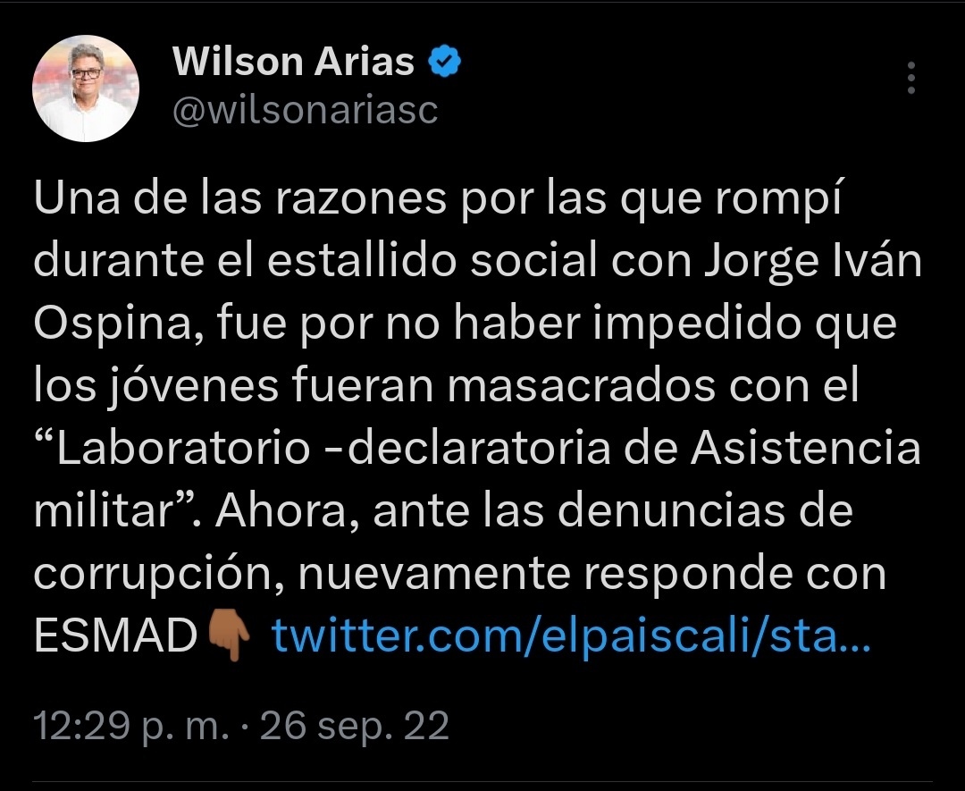 elgrillobarillo's tweet photo. @wilsonariasc @jimmyramirezb traduccion:
Sálganse a hacer matar por el @PactoCol, la Poker esta muy cara y necesitamos que @AlfreMondragon pueda seguir repartiendo la UTL
#PactodeCorruptos
#PactodeASESINOS https://t.co/aN3Wfx72QL
