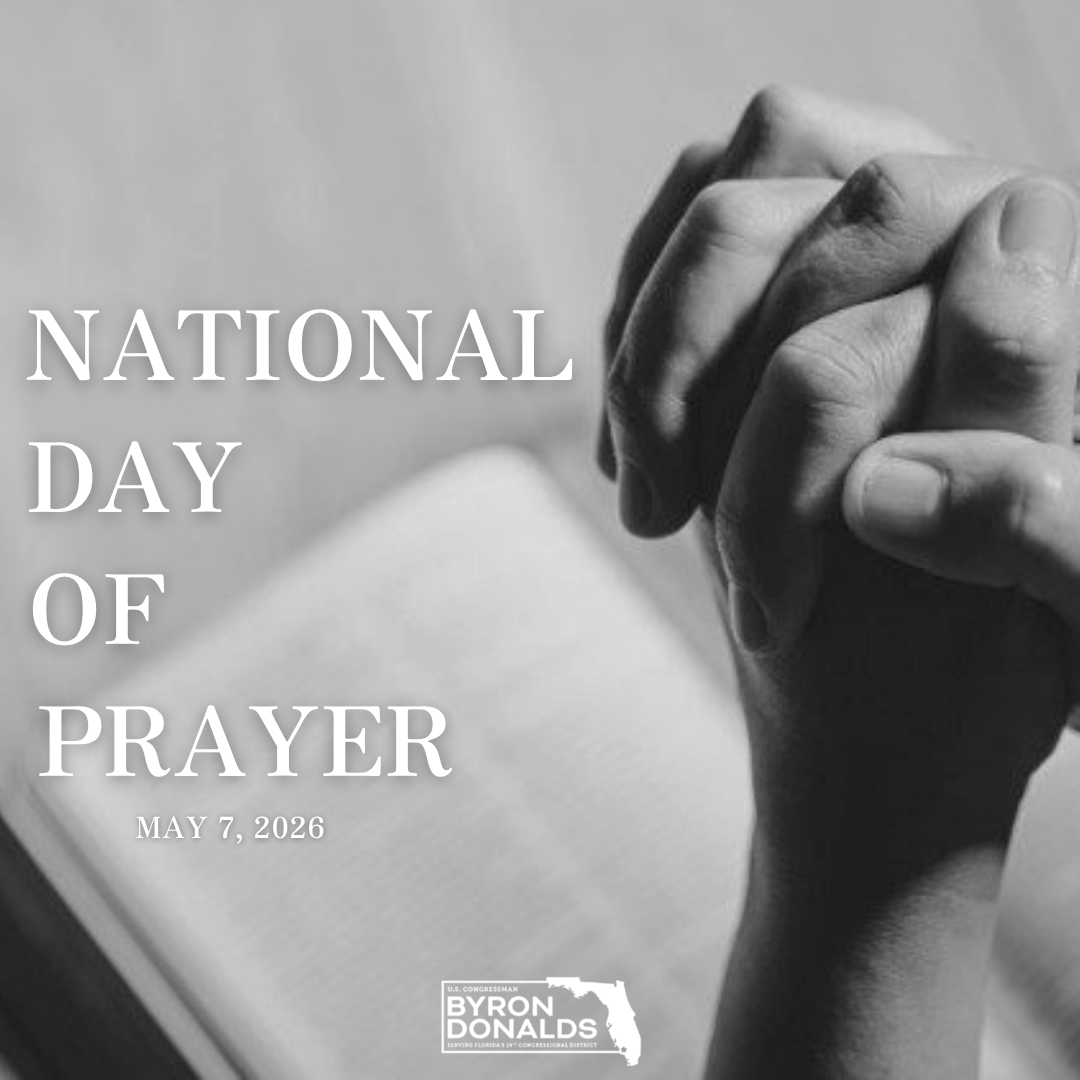 RepDonaldsPress's tweet photo. On this National Day of Prayer, let us join together in prayer to lift up our nation and one another.

At the end of the day, it’s about faith, it’s about family, and remaining one nation under God. https://t.co/kbvWP6VIvO