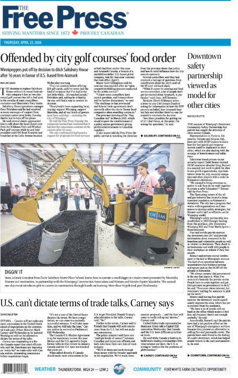 oe987's tweet photo. OETIM in the news! 🗞️
Instructor Derek was featured in the Winnipeg Free Press teaching a young girl to operate a small digger at a trades event with Manitoba Women in Construction.
More than 90 girls got hands-on construction experience this year! 👷‍♀️🏗
#OETIM #SkilledTrades https://t.co/thVXgKXHci