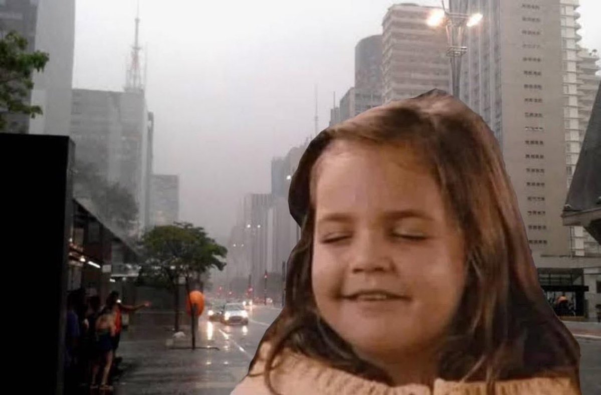 Eu imaginando uma frente fria chegando e me congelando