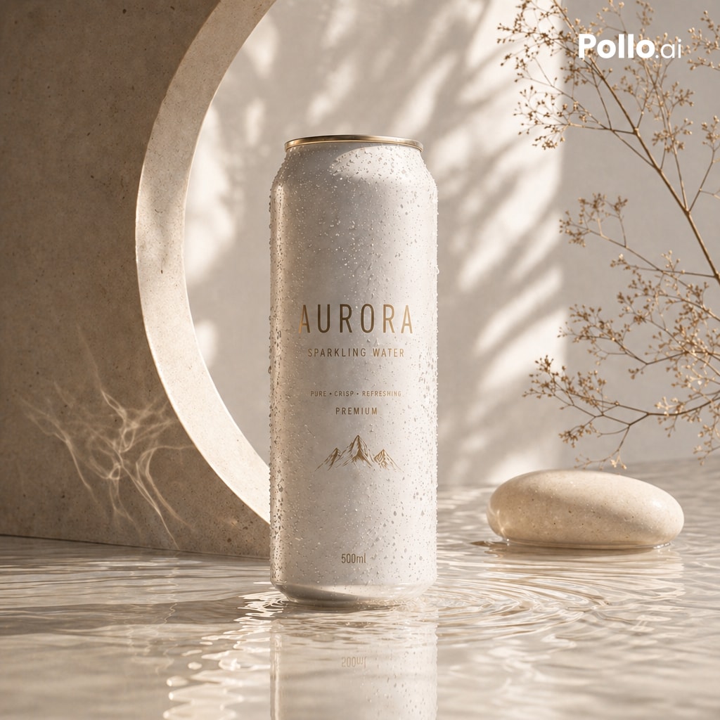 Luxury Sparkling Water Can Ad
