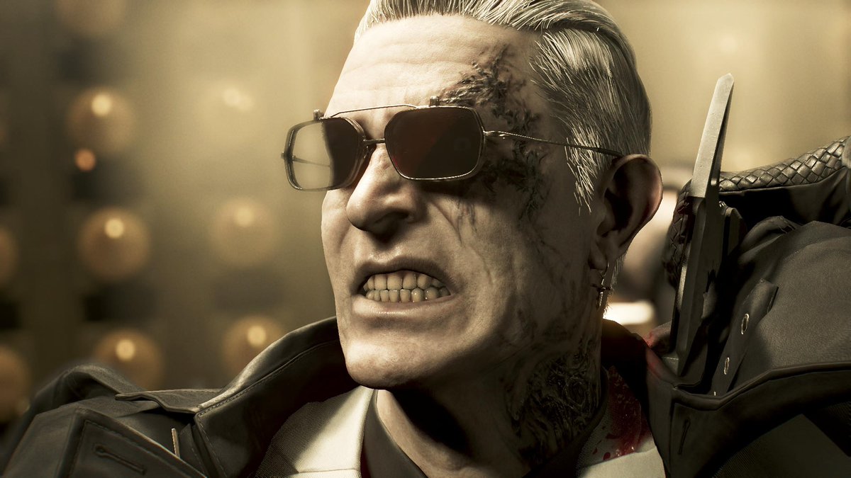 Tired_Survivor's tweet photo. Zeno being extra Wesker-like in the bad ending doesn't get talked about enough I feel, he got feral, sadistic and freaky real quick https://t.co/cij4FLsl9H