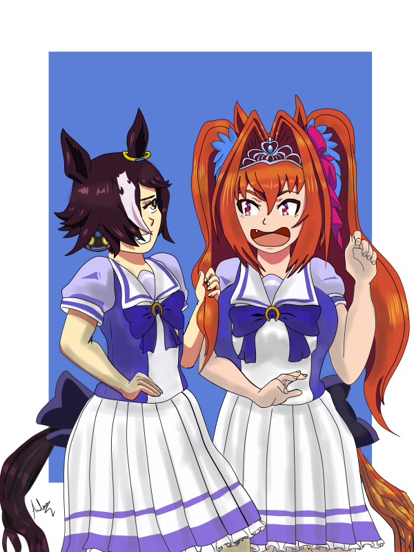 Darkigan's tweet photo. Vodka e Skarlet. #Vodka #Skarlet #Umamusume https://t.co/gQ3i6knLZ5