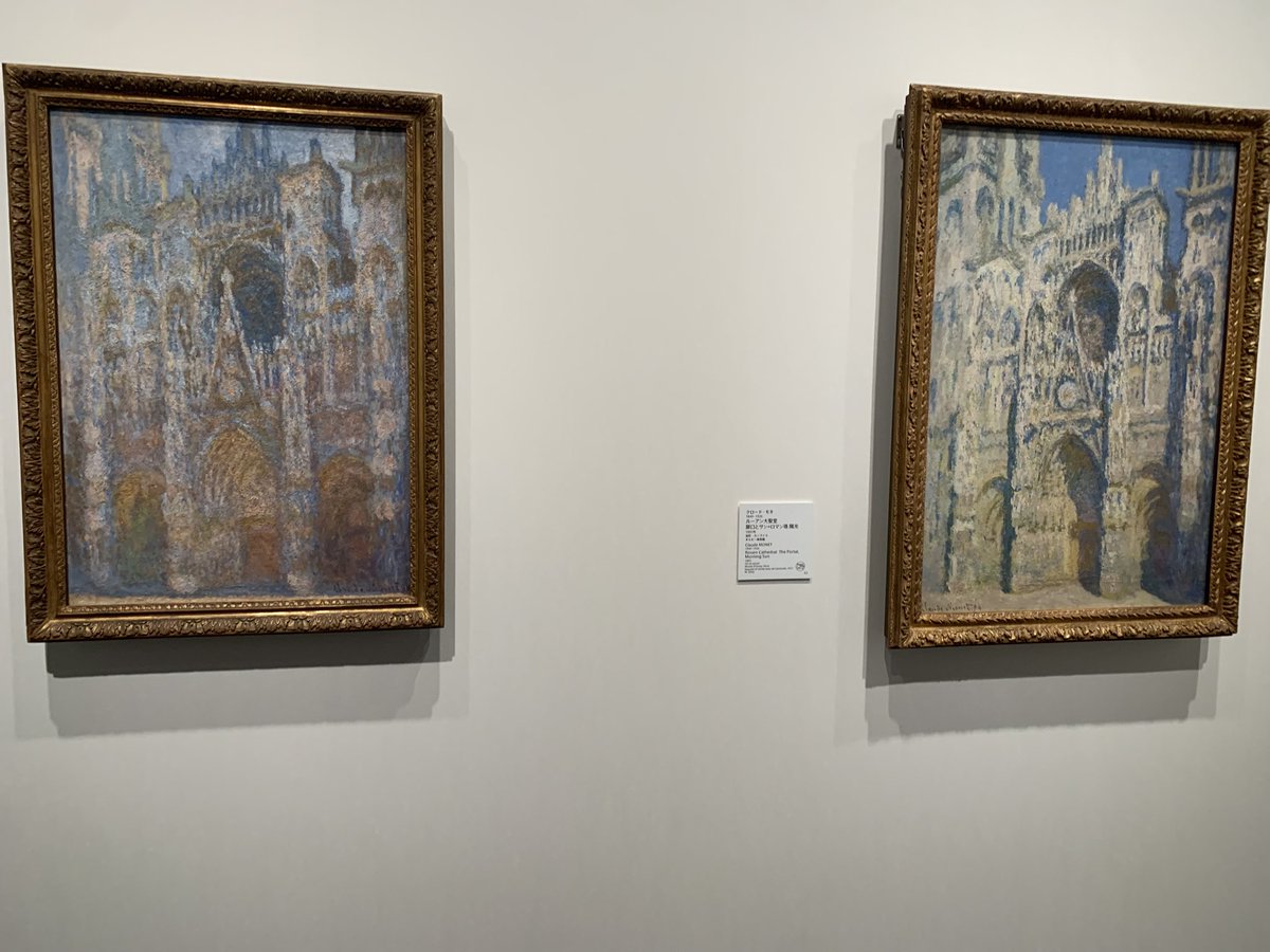 asukachanp's tweet photo. クロード・モネ　風景への問いかけ
アーティゾン美術館

没後100年、オルセー美術館改修に伴い色んなモネ作品が来てて良かった
『日傘を…』顔を描かない理由が風景の一部として…とも有るが山田五郎信者である私には悲しく見えた（1番好きな話）
思ったより大きくてビックリ
死の床のカミーユ良かった https://t.co/tQagGeMQBi