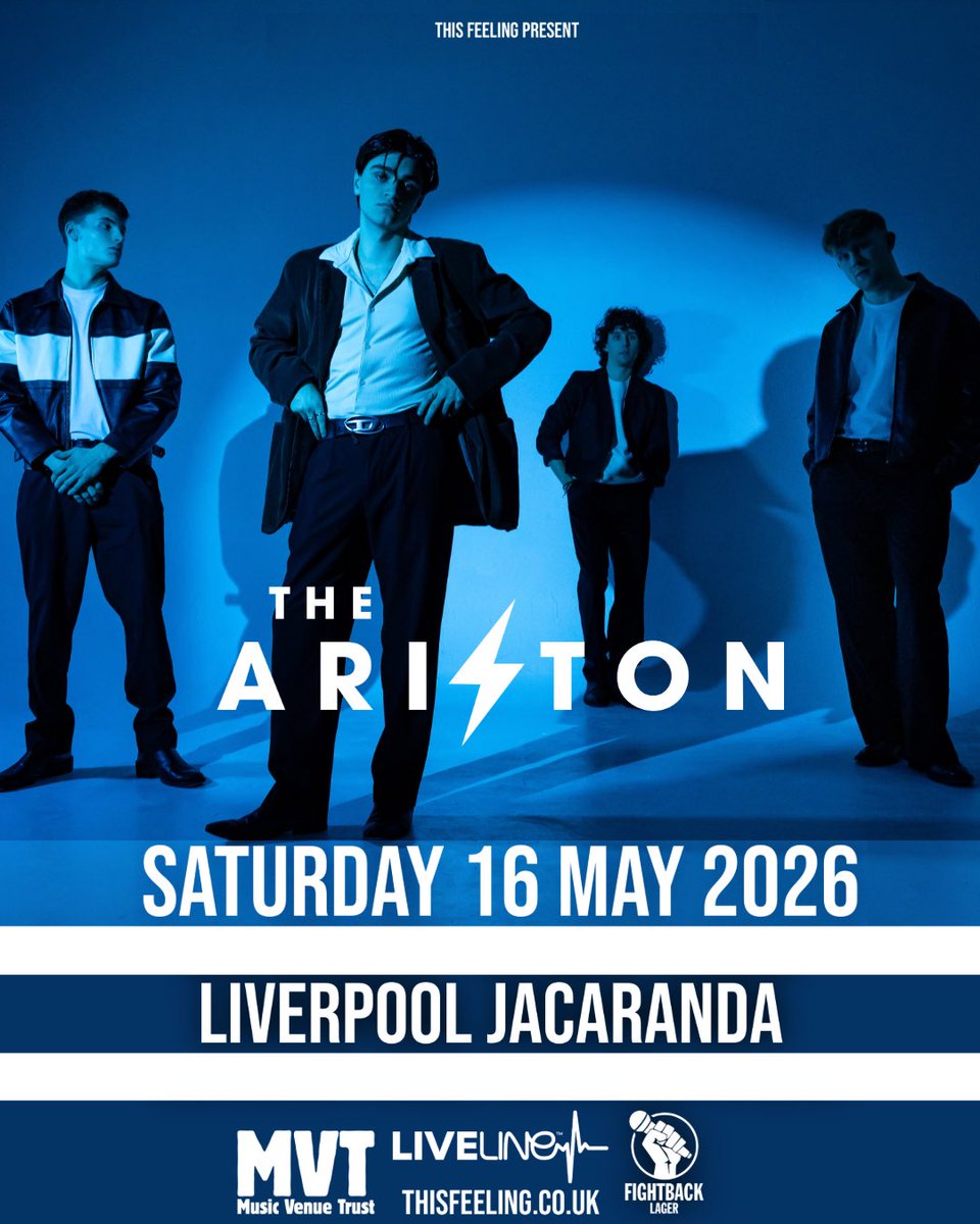 thearistonband's tweet photo. If you haven’t got them already, grab your tickets to our first Liverpool headline show next Saturday

Plenty of new stuff, you won’t want to miss this…

See you there ⚡️⚡️

https://t.co/s51x0BWC28 https://t.co/EveJcgXtvR